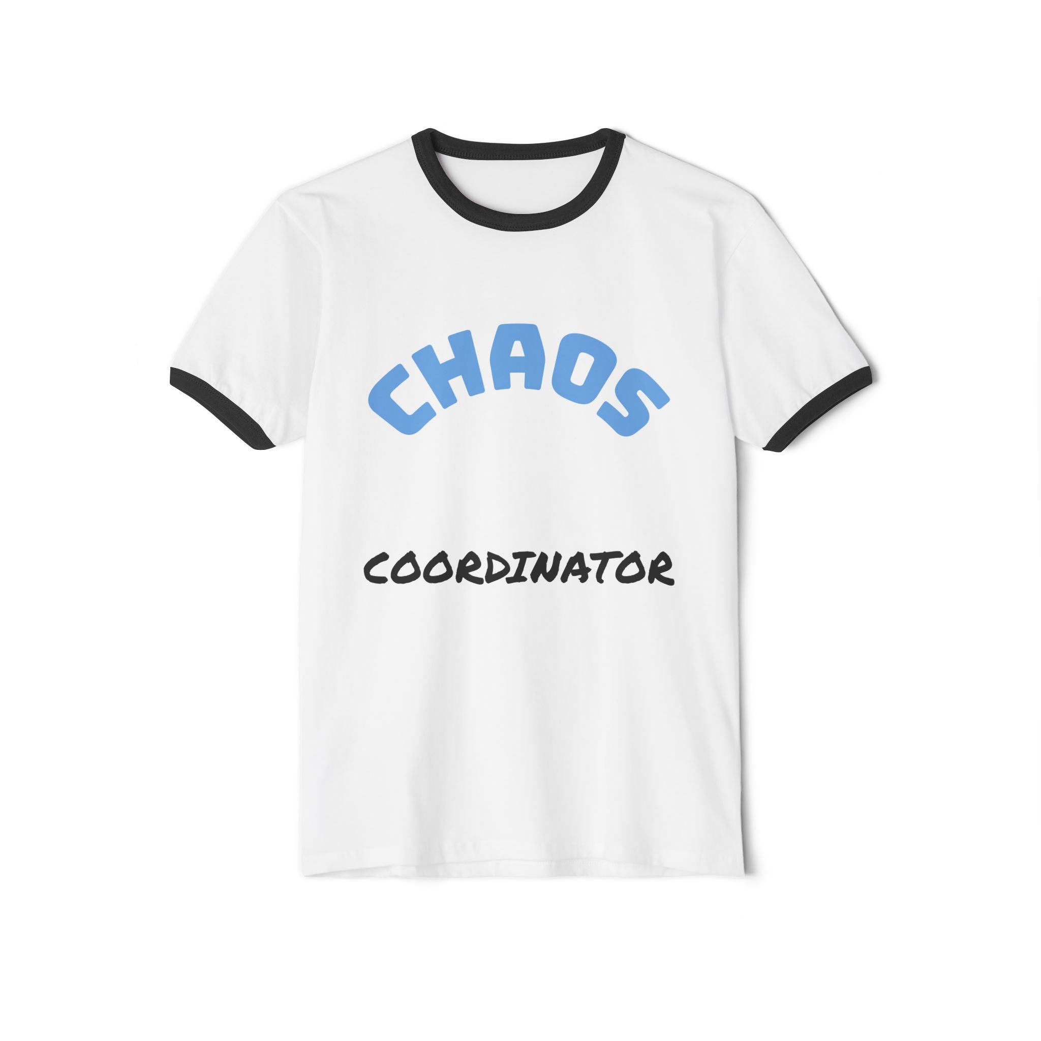 Chaos Coordinator Unisex Cotton Ringer T-Shirt, Funny Gift, Casual Wear, Office Humor, Birthday Gift, Unique Tees